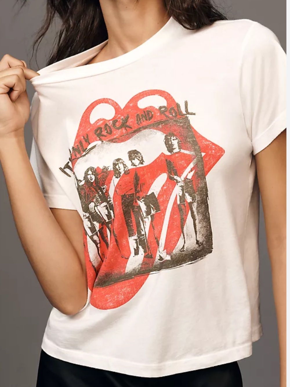 Anthropologie LetLuv Rolling Stones tee shirt women’s size xl